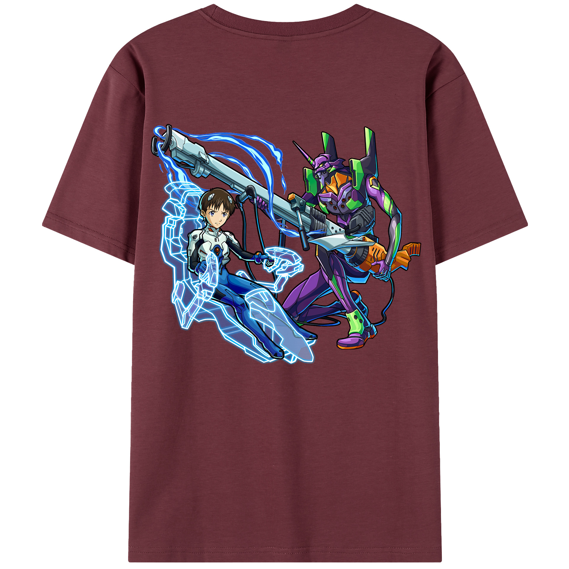 （画像用） EVA 新世紀エヴァンゲリオン 綿100％半袖Tシャツ（背面プリント）